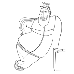 Baby Brent Cloudy with a Chance of Meatballs Free Coloring Page for Kids