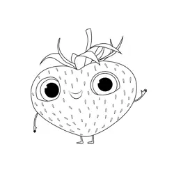 Barry the Strawberry Cloudy with a Chance of Meatballs Free Coloring Page for Kids