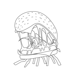 Cheespider Cloudy with a Chance of Meatballs Free Coloring Page for Kids