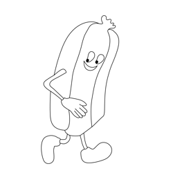 Corn Dogs Cloudy with a Chance of Meatballs Free Coloring Page for Kids