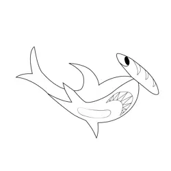 HammerBread Shark Cloudy with a Chance of Meatballs Free Coloring Page for Kids