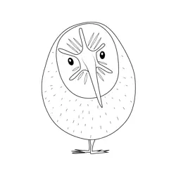 Kiwi Cloudy with a Chance of Meatballs Free Coloring Page for Kids