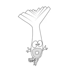 Leek Cloudy with a Chance of Meatballs Free Coloring Page for Kids