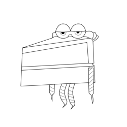 Piece of Cake Cloudy with a Chance of Meatballs Free Coloring Page for Kids