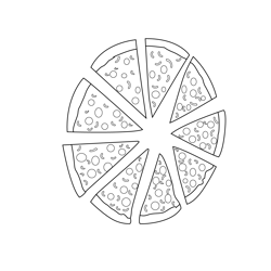 Pizza Flurries Cloudy with a Chance of Meatballs Free Coloring Page for Kids
