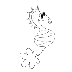Seahorseradish Cloudy with a Chance of Meatballs Free Coloring Page for Kids