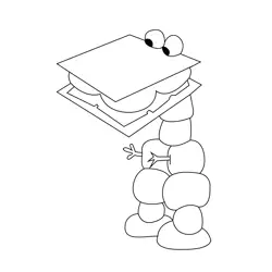 Tyranno s'more us Mess Cloudy with a Chance of Meatballs Free Coloring Page for Kids