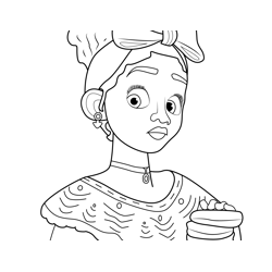 Dolores Madrigal Encanto Free Coloring Page for Kids