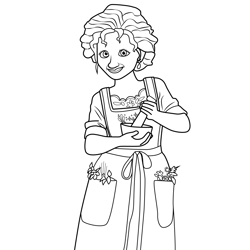 Julieta Madrigal Encanto Free Coloring Page for Kids