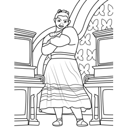Luisa Madrigal Encanto Free Coloring Page for Kids