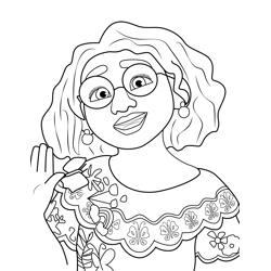 Mirabel Madrigal Encanto Free Coloring Page for Kids