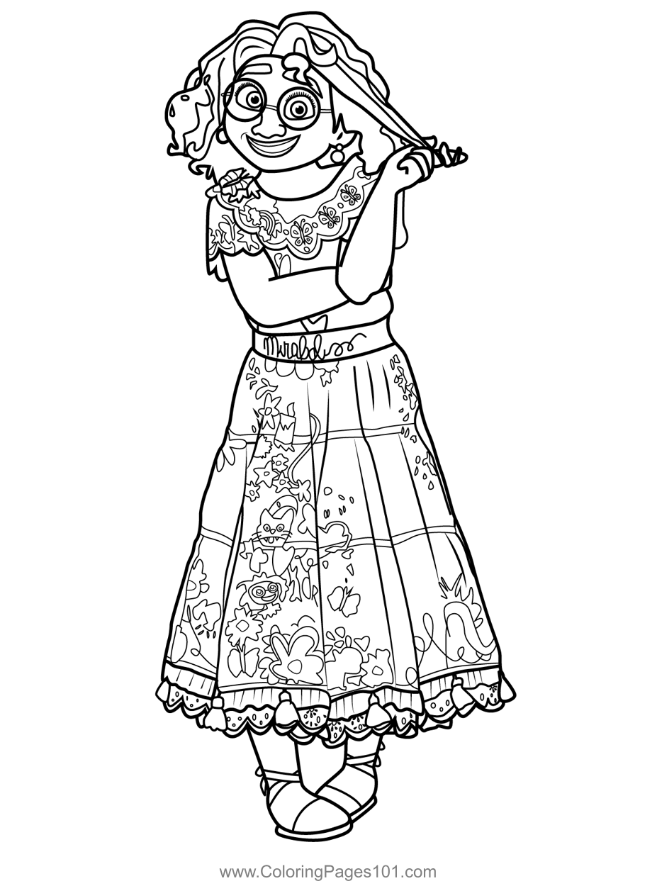 Mirabel Coloring Page for Kids - Free Encanto Printable Coloring