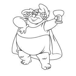 Bacchus From Fantasia Free Coloring Page for Kids