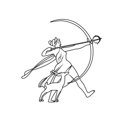 Diana From Fantasia Free Coloring Page for Kids