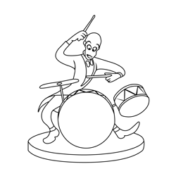 Duke From Fantasia Free Coloring Page for Kids
