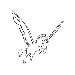 Father Pegasus From Fantasia Free Coloring Page for Kids