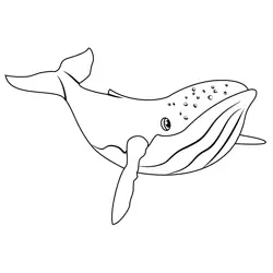 Humpback Whale From Fantasia Free Coloring Page for Kids
