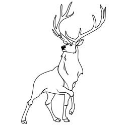 The Elk From Fantasia Free Coloring Page for Kids