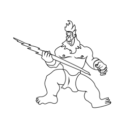 Vulcan From Fantasia Free Coloring Page for Kids