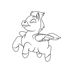 Young Pegasus From Fantasia Free Coloring Page for Kids