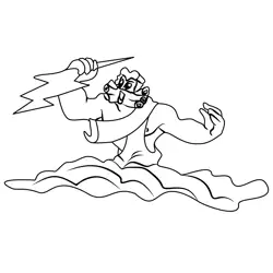 Zeus From Fantasia Free Coloring Page for Kids