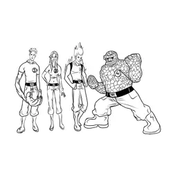 Fantastic Four 3 Free Coloring Page for Kids