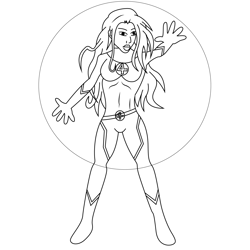 The Invisible Woman Free Coloring Page for Kids