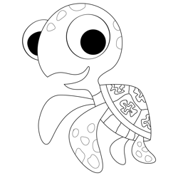 Funny Squirt Free Coloring Page for Kids