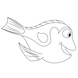 The Dory Free Coloring Page for Kids