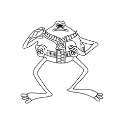Le Frog From Flushed Away Free Coloring Page for Kids