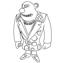 Whitey From Flushed Away Free Coloring Page for Kids