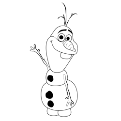 Funny Olaf Free Coloring Page for Kids