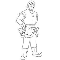 The Kristoff Free Coloring Page for Kids