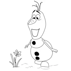 The Olaf Free Coloring Page for Kids