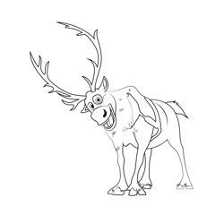 The Sven Free Coloring Page for Kids
