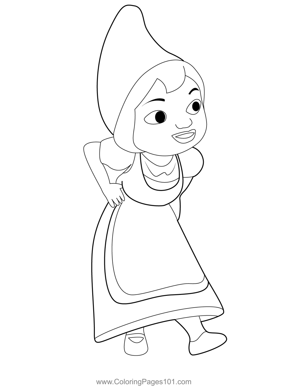 Cute Juliet Coloring Page for Kids - Free Gnomeo & Juliet Printable ...