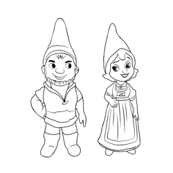 Gnomes  1 Free Coloring Page for Kids