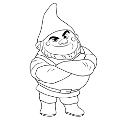 Gnomes  2 Free Coloring Page for Kids