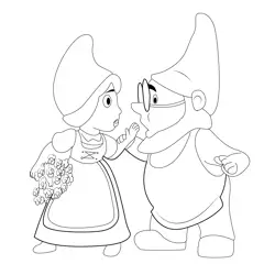 Juliet And Paris Free Coloring Page for Kids