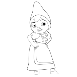 Juliet Standing In Style Free Coloring Page for Kids
