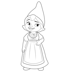 Smiling Juliet Free Coloring Page for Kids