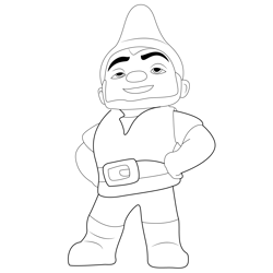The Gnomeo Free Coloring Page for Kids