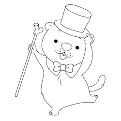 Enjoy Groundhog Day Free Coloring Page for Kids
