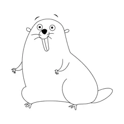 Funny Groundhog Free Coloring Page for Kids