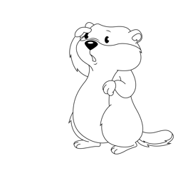 Groundhog Free Coloring Page for Kids
