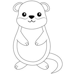 Standing Groundhog Day Free Coloring Page for Kids