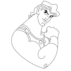 Close Up Hercules Free Coloring Page for Kids