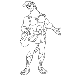 Disney Hercules Free Coloring Page for Kids