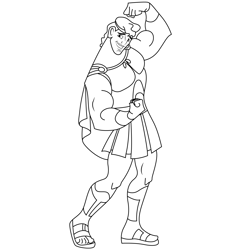 Hercules Style Free Coloring Page for Kids