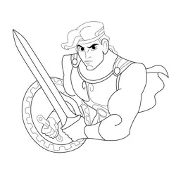 Hercules Free Coloring Page for Kids